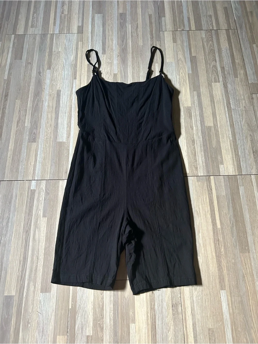 Free People Intimately Black Spaghetti Strap Onesie with Adjustable Straps Small